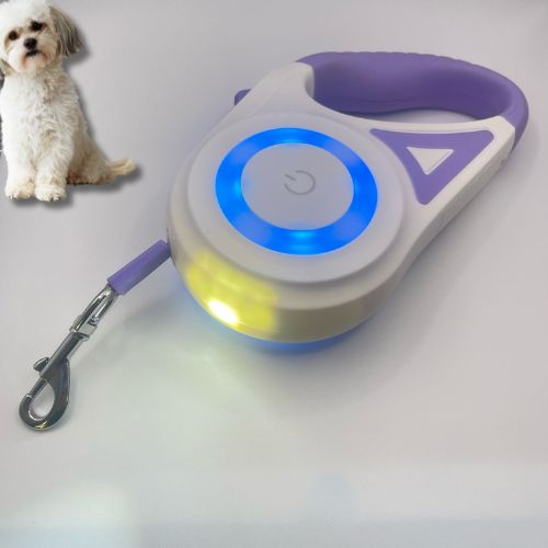 רצועת פנס 5 מ' כולל גלילי שקי קקי ריחניים ביותר בריח תות, תיק יוקרתי לשקיות וצ'יפ ג'י.פי.אס למעקב אחר הכלב