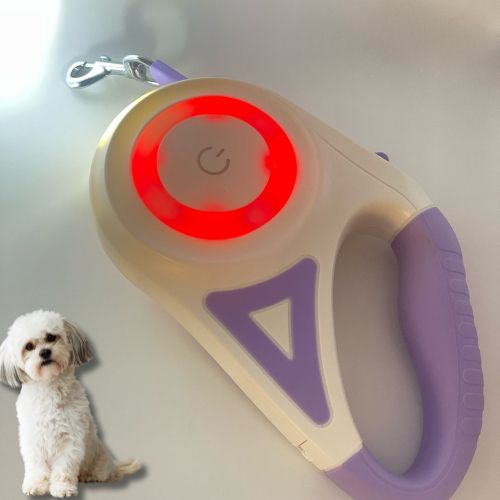 רצועת פנס 5 מ' כולל גלילי שקי קקי ריחניים ביותר בריח תות, תיק יוקרתי לשקיות וצ'יפ ג'י.פי.אס למעקב אחר הכלב