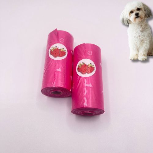 רצועת פנס 5 מ' כולל גלילי שקי קקי ריחניים ביותר בריח תות, תיק יוקרתי לשקיות וצ'יפ ג'י.פי.אס למעקב אחר הכלב